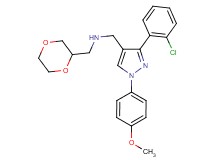 1-[3-(2-chlorophenyl)-1-(4-methoxyphenyl)-1H-pyrazol-4-yl]-N-(1,4-dioxan-2-ylmethyl)methanamine