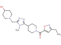 1-[(5-{1-[(3-ethylisoxazol-5-yl)carbonyl]piperidin-4-yl}-4-methyl-4H-1,2,4-triazol-3-yl)methyl]piperidin-4-ol
