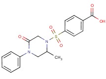 4-[(2-methyl-5-oxo-4-phenyl-1-piperazinyl)sulfonyl]benzoic acid