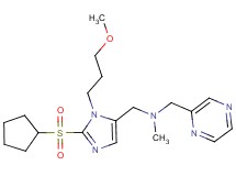 1-[2-(cyclopentylsulfonyl)-1-(3-methoxypropyl)-1H-imidazol-5-yl]-N-methyl-N-(2-pyrazinylmethyl)methanamine