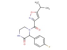 3-(4-fluorophenyl)-4-[(5-isopropyl-3-isoxazolyl)carbonyl]-2-piperazinone