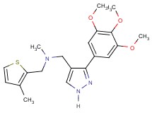 N-methyl-1-(3-methyl-2-thienyl)-N-{[3-(3,4,5-trimethoxyphenyl)-1H-pyrazol-4-yl]methyl}methanamine