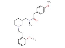 2-(4-methoxyphenyl)-N-({1-[2-(2-methoxyphenyl)ethyl]-3-piperidinyl}methyl)-N-methylacetamide