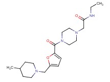 N-ethyl-2-(4-{5-[(4-methyl-1-piperidinyl)methyl]-2-furoyl}-1-piperazinyl)acetamide