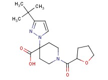 4-(3-tert-butyl-1H-pyrazol-1-yl)-1-(tetrahydrofuran-2-ylcarbonyl)piperidine-4-carboxylic acid
