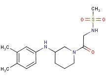 N-(2-{3-[(3,4-dimethylphenyl)amino]-1-piperidinyl}-2-oxoethyl)methanesulfonamide