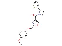 2-[(4-methoxyphenoxy)methyl]-4-{[2-(2-thienyl)azetidin-1-yl]carbonyl}-1,3-oxazole