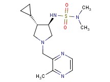 N'-{rel-(3R,4S)-4-cyclopropyl-1-[(3-methyl-2-pyrazinyl)methyl]-3-pyrrolidinyl}-N,N-dimethylsulfamide hydrochloride