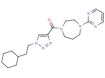 1-{[1-(2-cyclohexylethyl)-1H-1,2,3-triazol-4-yl]carbonyl}-4-(2-pyrimidinyl)-1,4-diazepane