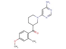 [1-(6-aminopyrimidin-4-yl)piperidin-3-yl](4-methoxy-2-methylphenyl)methanone