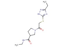 N-ethyl-1-{[(3-ethyl-1H-1,2,4-triazol-5-yl)thio]acetyl}pyrrolidine-3-carboxamide