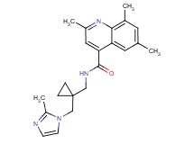 2,6,8-trimethyl-N-({1-[(2-methyl-1H-imidazol-1-yl)methyl]cyclopropyl}methyl)-4-quinolinecarboxamide