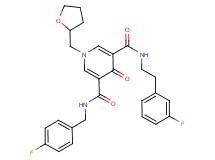 N-(4-fluorobenzyl)-N'-[2-(3-fluorophenyl)ethyl]-4-oxo-1-(tetrahydro-2-furanylmethyl)-1,4-dihydro-3,5-pyridinedicarboxamide