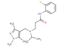 N-(2-fluorophenyl)-3-{isopropyl[(1,3,5-trimethyl-1H-pyrazol-4-yl)methyl]amino}propanamide