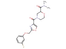 4-({2-[(3-fluorophenoxy)methyl]-1,3-oxazol-4-yl}carbonyl)-N,N-dimethylmorpholine-2-carboxamide