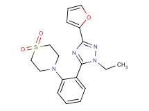 4-{2-[1-ethyl-3-(2-furyl)-1H-1,2,4-triazol-5-yl]phenyl}thiomorpholine 1,1-dioxide