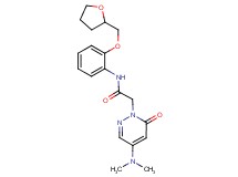 2-[4-(dimethylamino)-6-oxo-1(6H)-pyridazinyl]-N-[2-(tetrahydro-2-furanylmethoxy)phenyl]acetamide