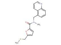 N-methyl-5-[(methylthio)methyl]-N-(5-quinolinylmethyl)-2-furamide