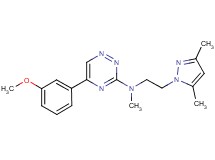 N-[2-(3,5-dimethyl-1H-pyrazol-1-yl)ethyl]-5-(3-methoxyphenyl)-N-methyl-1,2,4-triazin-3-amine