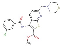 methyl 3-[(3-chlorobenzoyl)amino]-6-(4-thiomorpholinylmethyl)thieno[2,3-b]pyridine-2-carboxylate