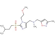 ({1-(2-methoxyethyl)-2-[(3-methylbutyl)sulfonyl]-1H-imidazol-5-yl}methyl)methyl[(3-methyl-5-isoxazolyl)methyl]amine