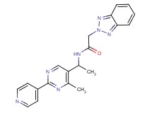 2-(2H-1,2,3-benzotriazol-2-yl)-N-[1-(4-methyl-2-pyridin-4-ylpyrimidin-5-yl)ethyl]acetamide