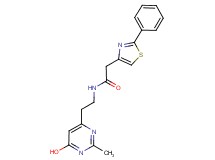 N-[2-(6-hydroxy-2-methylpyrimidin-4-yl)ethyl]-2-(2-phenyl-1,3-thiazol-4-yl)acetamide