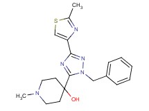 4-[1-benzyl-3-(2-methyl-1,3-thiazol-4-yl)-1H-1,2,4-triazol-5-yl]-1-methylpiperidin-4-ol