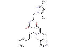 N-[2-(3,5-dimethyl-1H-pyrazol-1-yl)ethyl]-6-methyl-4-oxo-2-(2-phenylethyl)-1-(4-pyridinylmethyl)-1,4-dihydro-3-pyridinecarboxamide