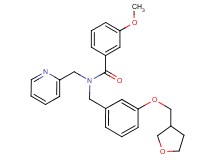 3-methoxy-N-(2-pyridinylmethyl)-N-[3-(tetrahydro-3-furanylmethoxy)benzyl]benzamide