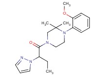 1-(2-methoxyphenyl)-2,2-dimethyl-4-[2-(1H-pyrazol-1-yl)butanoyl]piperazine