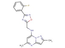 N-{[3-(2-fluorophenyl)-1,2,4-oxadiazol-5-yl]methyl}-2,5-dimethylpyrazolo[1,5-a]pyrimidin-7-amine
