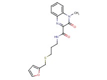 N-{3-[(2-furylmethyl)thio]propyl}-4-methyl-3-oxo-3,4-dihydroquinoxaline-2-carboxamide