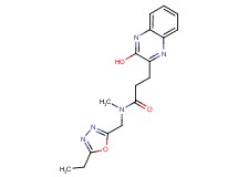 N-[(5-ethyl-1,3,4-oxadiazol-2-yl)methyl]-3-(3-hydroxy-2-quinoxalinyl)-N-methylpropanamide
