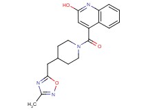 4-({4-[(3-methyl-1,2,4-oxadiazol-5-yl)methyl]-1-piperidinyl}carbonyl)-2-quinolinol