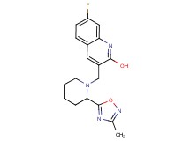 7-fluoro-3-{[2-(3-methyl-1,2,4-oxadiazol-5-yl)-1-piperidinyl]methyl}-2-quinolinol