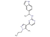 N-[1-(1H-indol-5-yl)ethyl]-4-(5-methyl-1-propyl-1H-pyrazol-4-yl)pyrimidin-2-amine