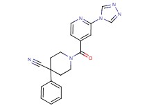 4-phenyl-1-[2-(4H-1,2,4-triazol-4-yl)isonicotinoyl]piperidine-4-carbonitrile