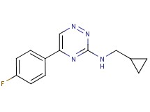 N-(cyclopropylmethyl)-5-(4-fluorophenyl)-1,2,4-triazin-3-amine