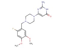 2-amino-6-[4-(2-fluoro-4,5-dimethoxybenzyl)piperazin-1-yl]pyrimidin-4(3H)-one