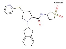 (4R)-1-(2,3-dihydro-1H-inden-2-yl)-N-(1,1-dioxidotetrahydro-3-thienyl)-4-(2-pyridinylthio)-L-prolinamide