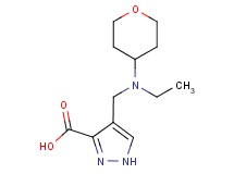 4-{[ethyl(tetrahydro-2H-pyran-4-yl)amino]methyl}-1H-pyrazole-3-carboxylic acid