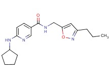 6-(cyclopentylamino)-N-[(3-propyl-5-isoxazolyl)methyl]nicotinamide