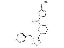 4-[(2-{1-[(5-ethyl-2-thienyl)carbonyl]piperidin-3-yl}-1H-imidazol-1-yl)methyl]pyridine