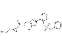 (1R*,2S*)-N-[(2-{2-[(benzylsulfonyl)amino]phenyl}-5-methyl-1,3-oxazol-4-yl)methyl]-2-propylcyclopropanecarboxamide