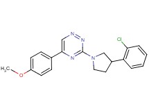 3-[3-(2-chlorophenyl)-1-pyrrolidinyl]-5-(4-methoxyphenyl)-1,2,4-triazine