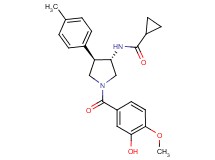 N-[(3S*,4R*)-1-(3-hydroxy-4-methoxybenzoyl)-4-(4-methylphenyl)-3-pyrrolidinyl]cyclopropanecarboxamide