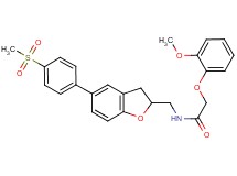 2-(2-methoxyphenoxy)-N-({5-[4-(methylsulfonyl)phenyl]-2,3-dihydro-1-benzofuran-2-yl}methyl)acetamide