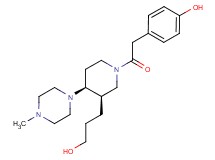 4-{2-[(3R*,4S*)-3-(3-hydroxypropyl)-4-(4-methylpiperazin-1-yl)piperidin-1-yl]-2-oxoethyl}phenol