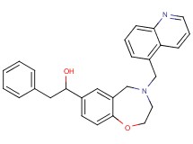 2-phenyl-1-[4-(5-quinolinylmethyl)-2,3,4,5-tetrahydro-1,4-benzoxazepin-7-yl]ethanol